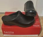 Sanita klompen zwart maat 38 week schoenen medisch leer, Verzenden, Zwart, Zo goed als nieuw, Werkschoenen