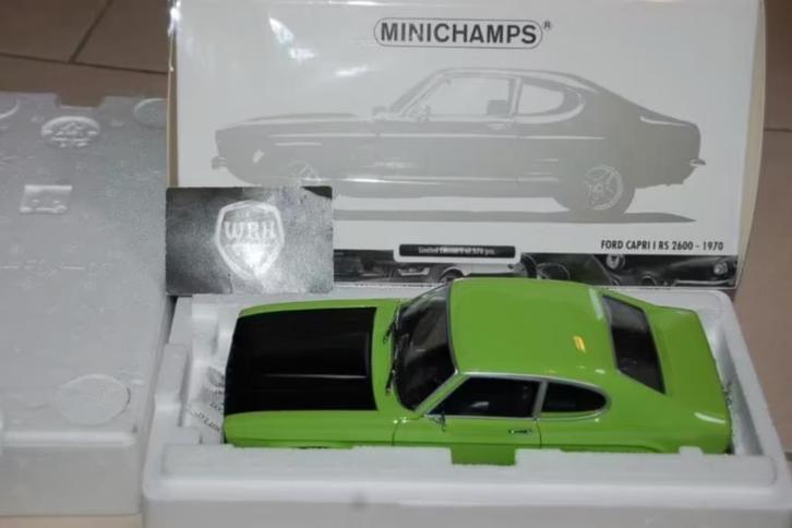 SALE !! 1:18 FORD CAPRI RS 2600 green/black Minichamps WRH, Hobby en Vrije tijd, Modelauto's | 1:18, Zo goed als nieuw, Auto, MiniChamps
