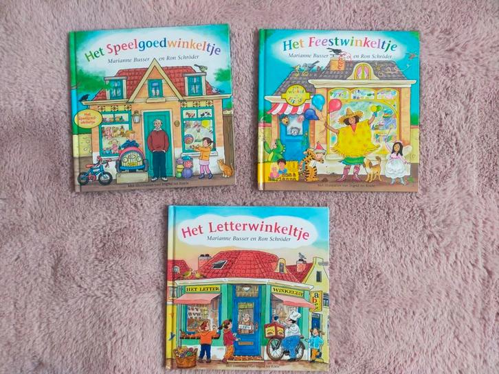 Zgan! 3x boeken: Speelgoed-, Feest- en Letterwinkeltje, Boeken, Kinderboeken | Jeugd | onder 10 jaar, Zo goed als nieuw, Fictie algemeen