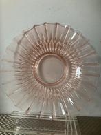 Art Deco Roze Glazen Schaal - Bloemvormig - 30,5 cm, Ophalen of Verzenden