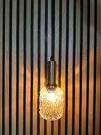 Vintage glazen hanglamp met nieuwe bedrading, Ophalen of Verzenden, Gebruikt, Glas, Minder dan 50 cm