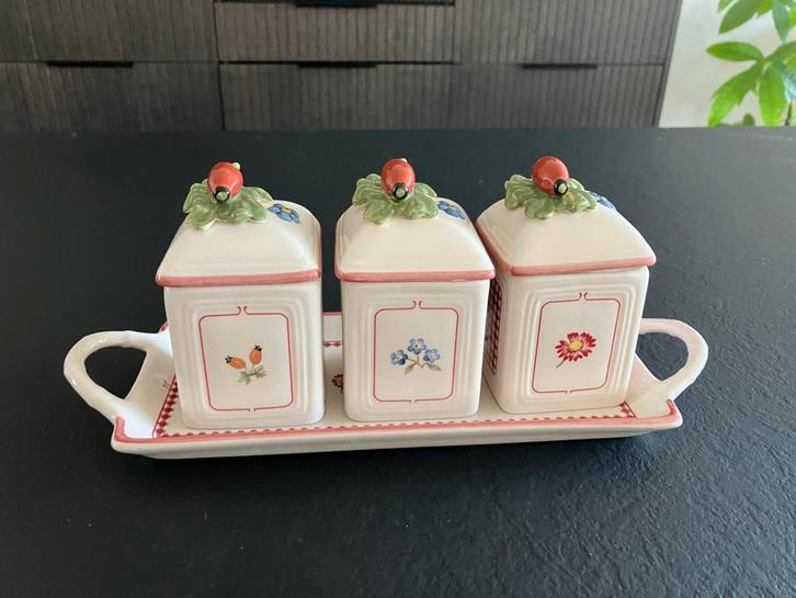 Villeroy & Boch Petite Fleur Charm Marmelade Potjes op Tree, Huis en Inrichting, Keuken | Servies, Nieuw, Overige typen, Overige stijlen