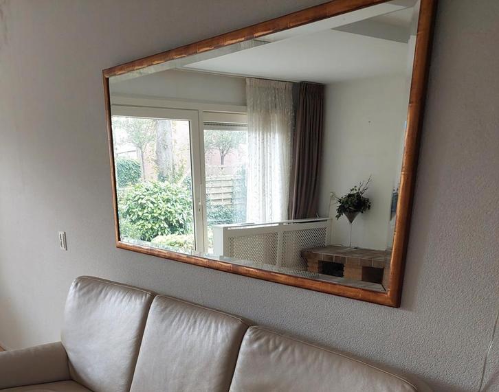 Grote Spiegel met Lijst, Huis en Inrichting, Woonaccessoires | Spiegels, Gebruikt, 100 tot 125 cm, 150 tot 200 cm, Rechthoekig