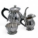 Driedelig zilveren theeservies, Antiek en Kunst, Ophalen of Verzenden, Zilver