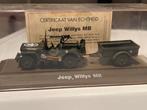 Jeep Willys MB Modelauto -atlas edition. 1:43, Ophalen of Verzenden, Gebruikt, Auto, Overige merken