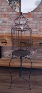 Grote 115cm Brocante Decoratie Vogelkooi op een Standaard, Huis en Inrichting, Woonaccessoires | Overige, 1446dt, Nieuw, Ophalen of Verzenden