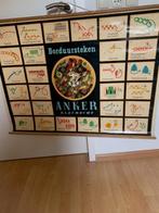 Wandkaart Anker kleurecht Borduursteken, Antiek en Kunst, Antiek | Schoolplaten, Ophalen of Verzenden, Huis en Tuin