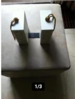 2 boeken steunen massief hout wit als set, Huis en Inrichting, Woonaccessoires | Wandplanken en Boekenplanken, Ophalen of Verzenden