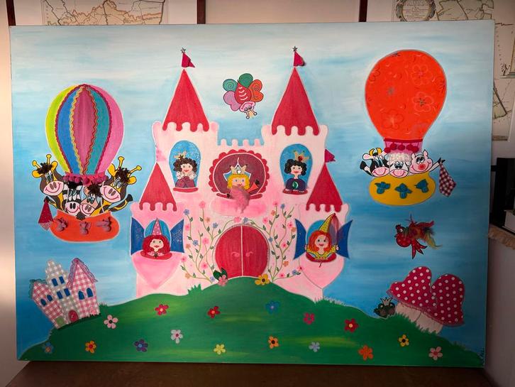 Schilderij voor kinderkamer va Puk Art, Antiek en Kunst, Kunst | Schilderijen | Modern, Ophalen