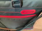 Prachtige samsonite weekend tas groen met rode accenten., Ophalen, 30 cm of meer, Minder dan 35 cm, Zo goed als nieuw