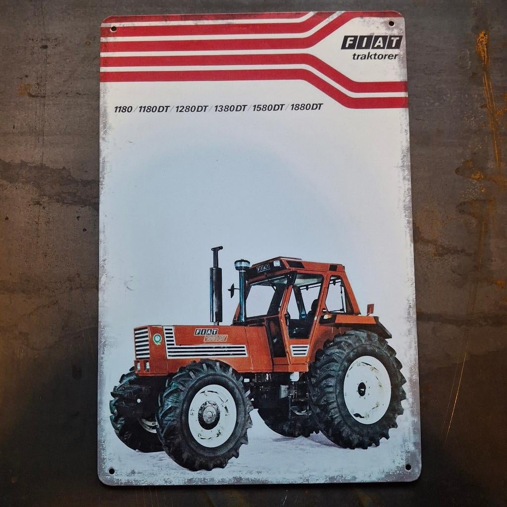 Fiat Traktoren Metalen wandplaat / wanddecoratie, Huis en Inrichting, Woonaccessoires | Wanddecoraties, Nieuw, Ophalen of Verzenden