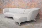 NIEUWbeklede Leolux Pupilla design bank met chaise longue!, 150 cm of meer, 250 tot 300 cm, Design, Metaal