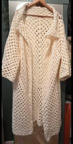 Leuk boho ibiza vest handmade ecru 1 mt, Verzenden, Zo goed als nieuw, Maat 38/40 (M), Beige