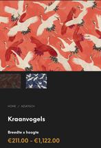 Groot schilderij op doek kraanvogels rood, Ophalen