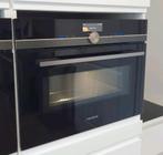 Luxe SIEMENS IQ700 Blacksteel combi oven/magnetron met Wifi, Ophalen, Zo goed als nieuw, Inbouw, 45 tot 60 cm