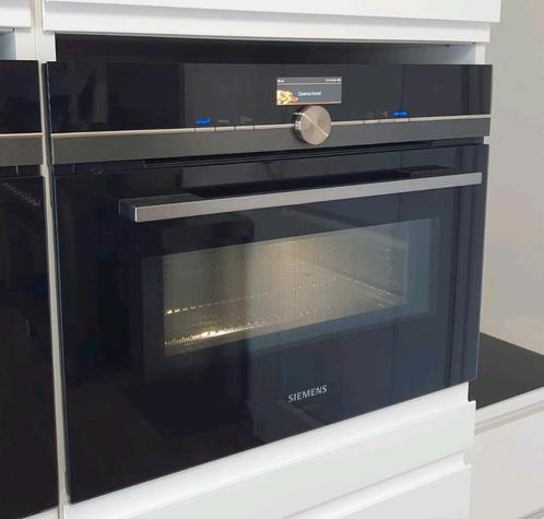 Luxe SIEMENS IQ700 Blacksteel combi oven/magnetron met Wifi, Witgoed en Apparatuur, Magnetrons, Zo goed als nieuw, Inbouw, 45 tot 60 cm