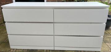 Witte ladekast 160x48x78