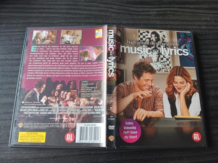 Music and Lyrics DVD - Hugh Grant & Drew Barrymore, Cd's en Dvd's, Dvd's | Komedie, Zo goed als nieuw, Romantische komedie, Alle leeftijden