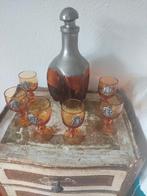 Oude whiskey set  met tin Nederlandse karafset,, Ophalen of Verzenden