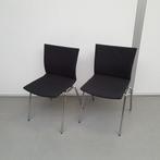 set 2x Ahrend 463 kantinestoelen- zwarte nieuwe stof stoel