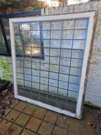 Antiek glas in lood raam, Doe-het-zelf en Verbouw, Glas en Ramen, Ophalen, Gevelraam of Ruit, Gebruikt, Glas in lood