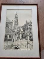 Prent kerk van Delft - Kunstzaal Jaap Bestman, Ophalen of Verzenden