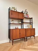 Vintage wandmeubel teak hout simpla lux modulair jaren 50/60, Huis en Inrichting, Ophalen, Gebruikt, Teakhout, Minder dan 150 cm