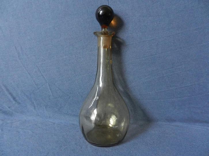 Lichtbruin gewelfd glazen karaf Maastricht ws W.J. Rozendaal, Antiek en Kunst, Antiek | Glas en Kristal, Ophalen of Verzenden