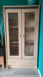 Vitrinekast met licht, Huis en Inrichting, Kasten | Vitrinekasten, Ophalen, Met plank(en), Gebruikt, 50 tot 100 cm
