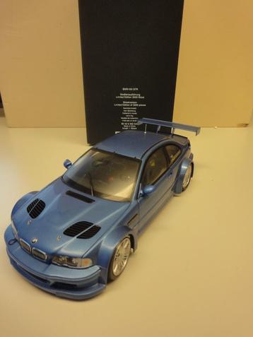 BMW E46 M3 GTR 1:18 Estoril Blau Minichamps  OVP 80430302540 beschikbaar voor biedingen