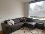 antraciet bank met lounge eiland breedte 250cm, Ophalen, Hoekbank, Driepersoons, Zo goed als nieuw
