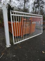 Gegalvaniseerde poort, Tuin en Terras, Tuinhekken en Hekwerk, Ophalen, Met poort, Gebruikt, Spijlenhekwerk