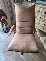Cognac leren relaxstoel van Dommel Meubelen, 75 tot 100 cm, Ophalen of Verzenden, 75 tot 100 cm, Modern