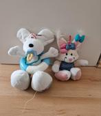 2 diddl knuffels mimihopps konijn muis zwembandje plush, Ophalen of Verzenden, Zo goed als nieuw, Knuffel