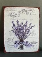 decoratie bord lavendel , metaal, Ophalen of Verzenden