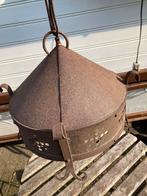Oude smeedijzeren hanglamp (170725c), Huis en Inrichting, Lampen | Hanglampen, Ophalen of Verzenden, Minder dan 50 cm