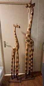 Mooie houten giraffen set, Huis en Inrichting, Ophalen of Verzenden, Zo goed als nieuw