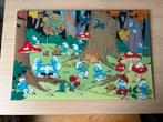 Schilderij van de smurfen in het bos, Verzamelen, Smurfen, Ophalen, Gebruikt, Verschillende Smurfen