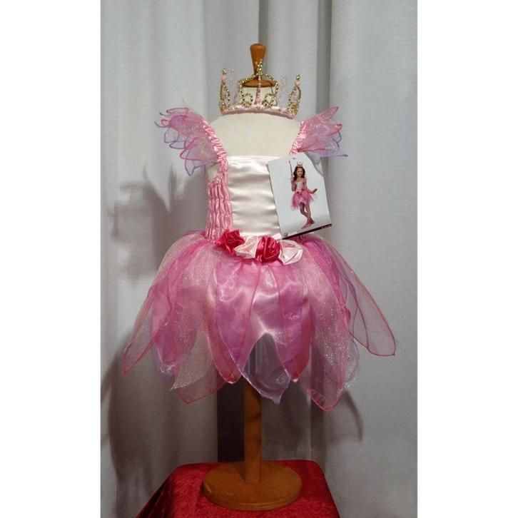 Nieuw ! Mt. 110-116 Mooie Roze Prinsessenjurk + Kroondiadeem, Kinderen en Baby's, Carnavalskleding en Verkleedspullen, Nieuw, Meisje