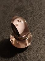 Glasbedel roze met hartjes voor bedel armband, Ophalen of Verzenden, Nieuw, Zilver