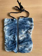 Morgan wit blauwe top met rits en bandjes maat M, Maat 38/40 (M), Blauw, Zo goed als nieuw, Zonder mouw