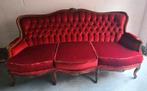 Rode rood barok bank vintage mohair velours sint kerst, Antiek en Kunst, Antiek | Meubels | Stoelen en Banken, Ophalen