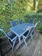 7 delige tuinset - antraciet kleur, Ophalen, Gebruikt, 6 zitplaatsen, Rvs