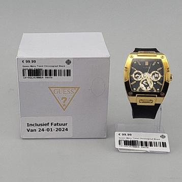 Guess Mens Trend Chronograaf Black Gold Incl: Factuur beschikbaar voor biedingen