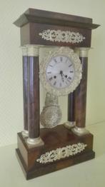 antiek mahonie kolom klok, Ophalen of Verzenden