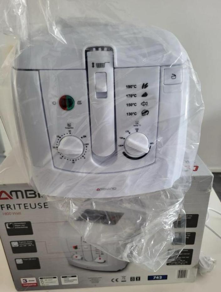 Ambianto Friteuse - Nieuw in doos!, Witgoed en Apparatuur, Frituurpannen, Nieuw, 2 tot 3 liter, Uitneembare binnenpan, Ophalen of Verzenden