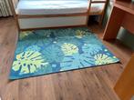 Ikea Urskog vloerkleed kleed groen blauw blad 133x160, Ophalen, 100 tot 150 cm, Zo goed als nieuw, Groen