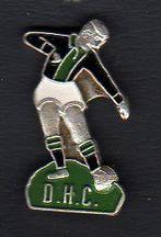 Speldje DHC DELFT VOETBAL DELFIA HOLLANDIA COMBINATIE (A10), Verzamelen, Verzenden, Gebruikt, Overige onderwerpen