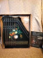Citer zwart met bloemmotief, Muziek en Instrumenten, Snaarinstrumenten | Harpen, Zo goed als nieuw, Ophalen