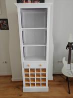 (boeken) kast vrolijk paars en zonnegeel geverfd - shelves, Ophalen, Gebruikt, Brocante, vrolijk, wit, geel, paars, 50 tot 100 cm
